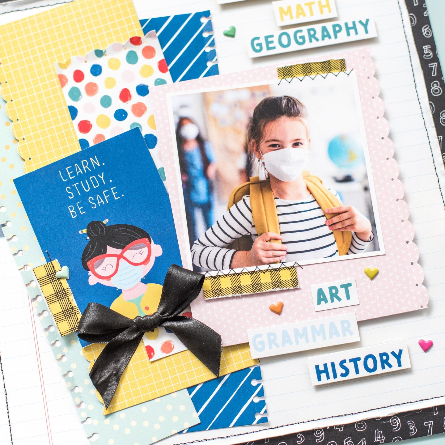 DCWV Double-Sided Cardstock Stack 12"X12" 36/Pkg-School Time, W/Gold Foil