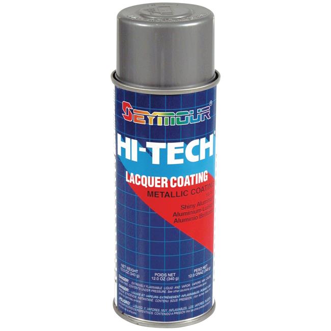 Seymour of Sycamore  16 oz Hi-Tech Lacquer Spray Paint, Shiny Aluminum - Pack of 6