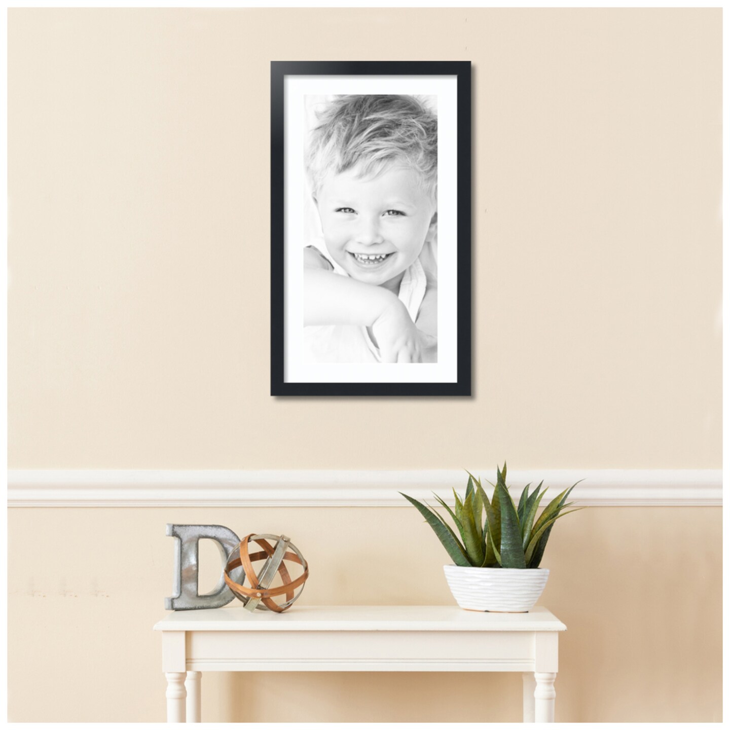 ArtToFrames 16x28" Matted Picture Frame with 12x24" Single Mat Photo Opening Framed in 1.25" Black and 2" Mat (FWM-3926-16x28)