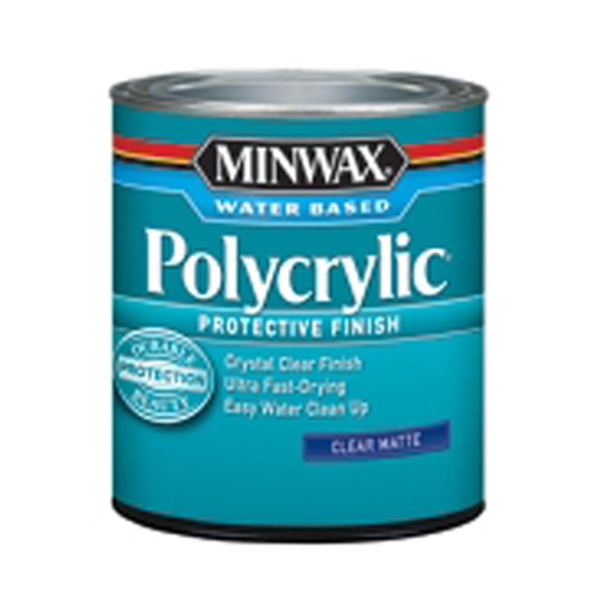 Minwax Polycrylic Protective Finish, 0.5 Pint - Crystal Clear