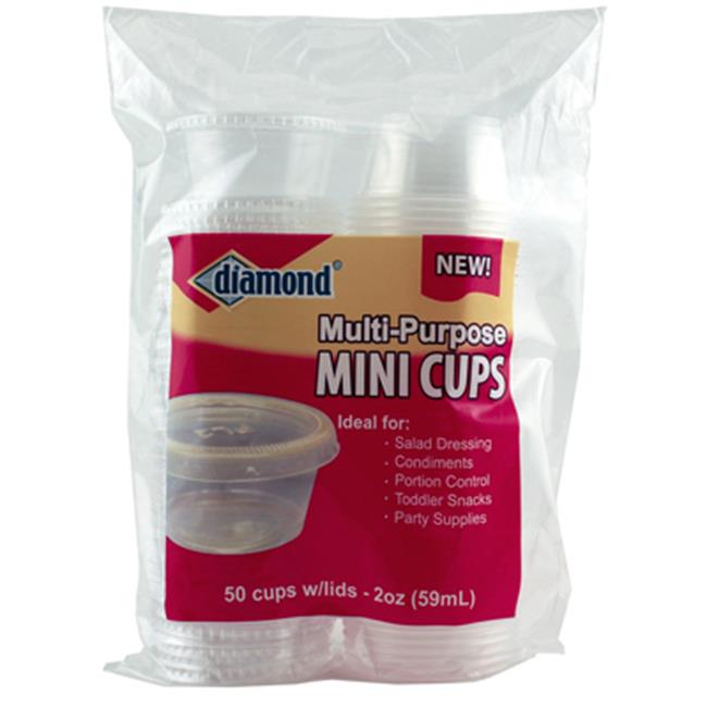 Diamond 2 oz. Mini Plastic Cups- 50 Count