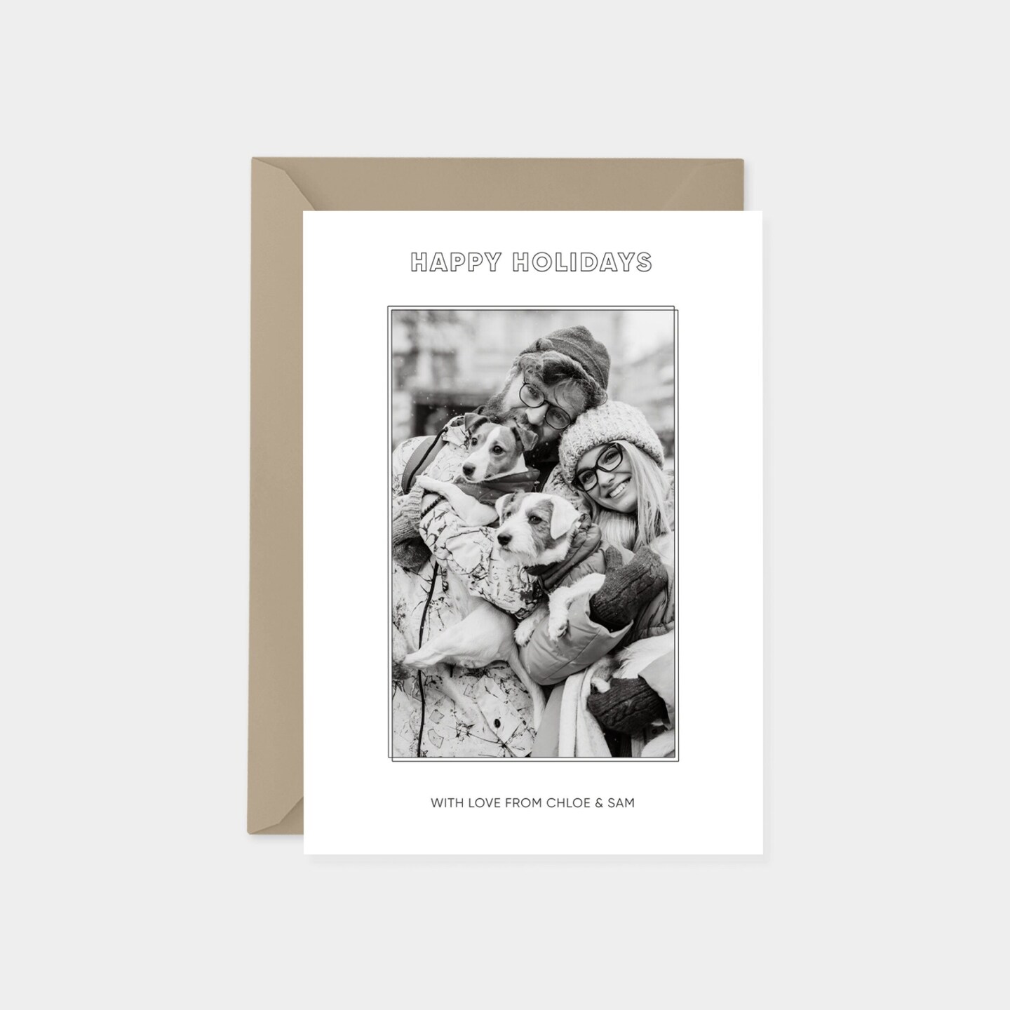 Holiday Photo Card, Minimal Elegant