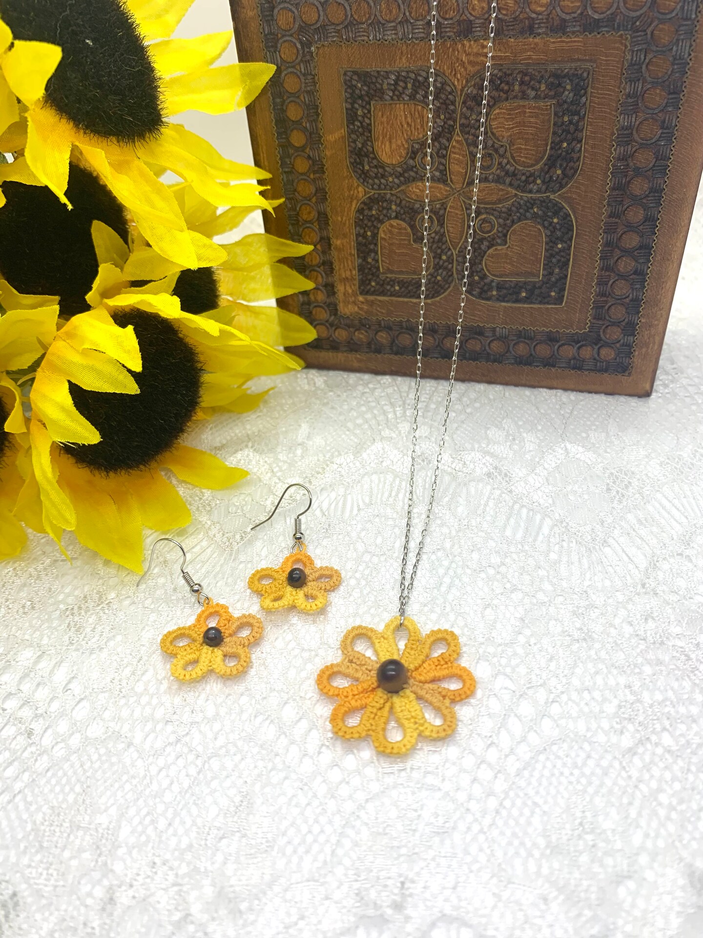 Sunflower jewelry set online