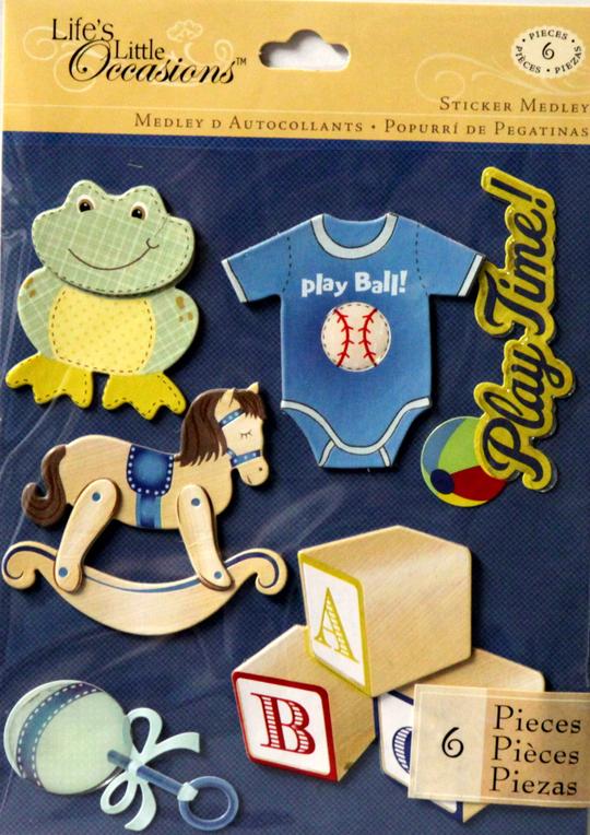 K &#x26; Company Life&#x27;s Little Occasions Baby Boy Toys Stickers Medley