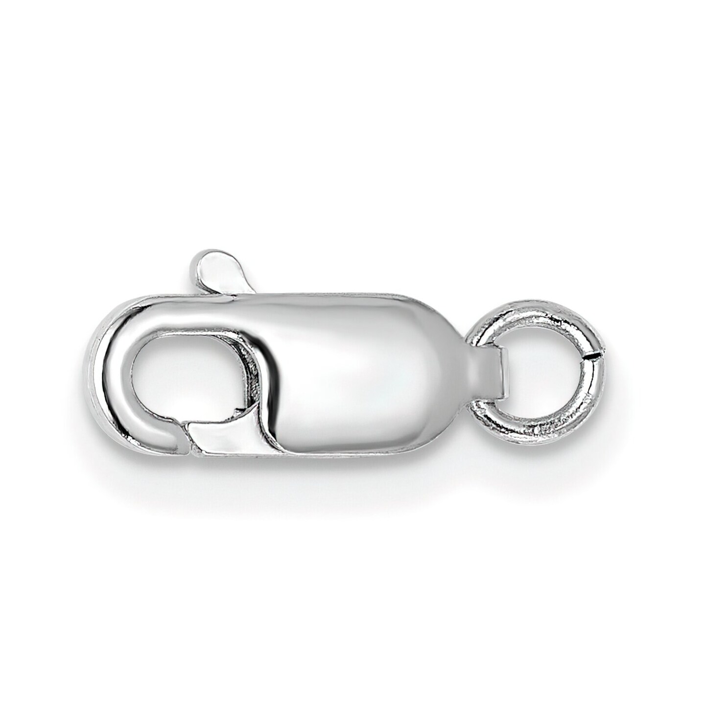 14K White Gold Lobster Clasp W/Jump Ring (11.70Mm To 17.80Mm)
