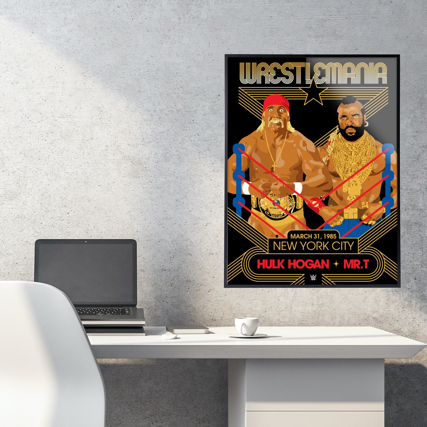 Phenom Gallery WWE Wrestlemania 1 Hulk Hogan and Mr. T 18&#x22; x 24&#x22; Serigraph