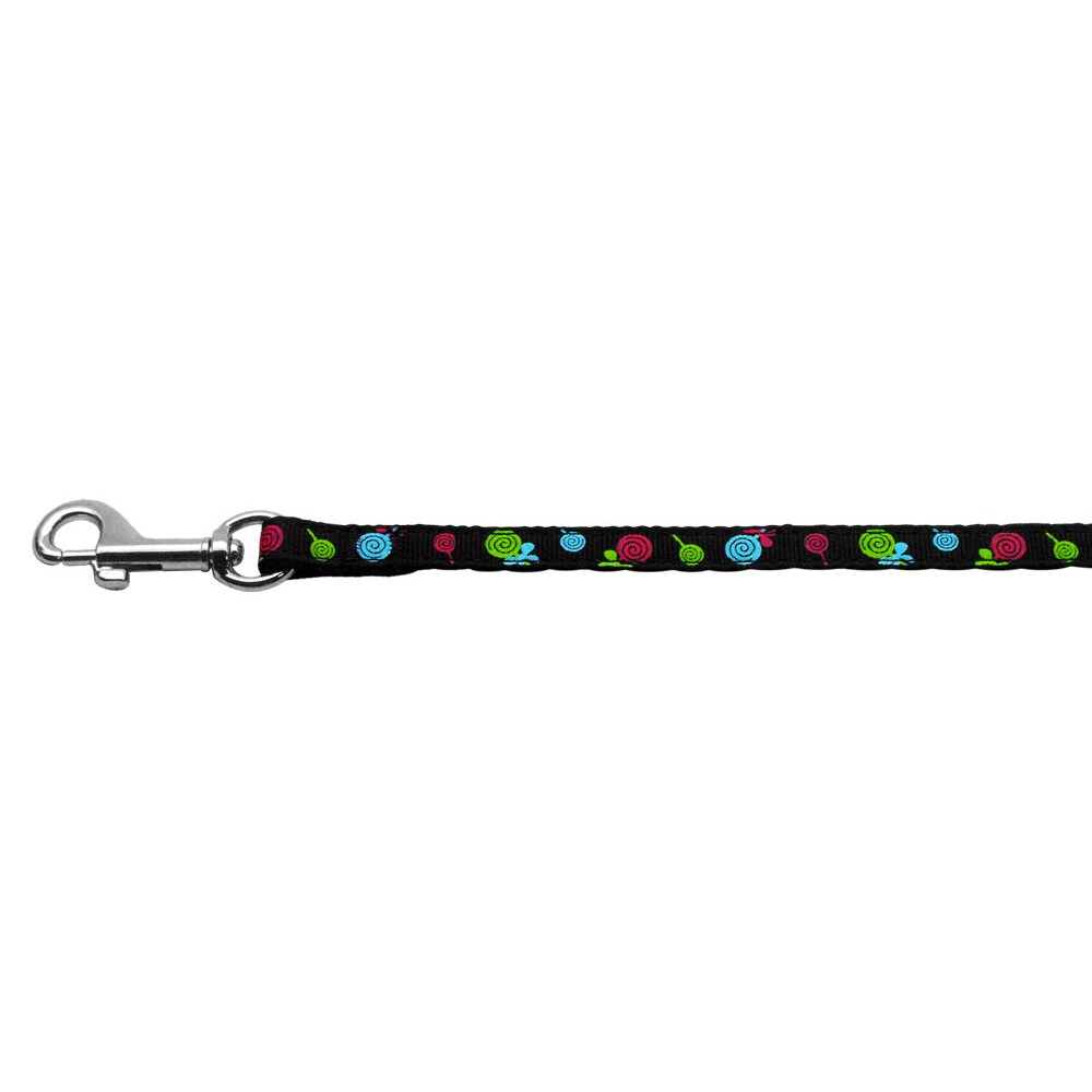 Mirage Pet Products Lollipops Nylon Ribbon Leash Black 3 by 8 wide 6ft Long