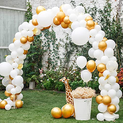 Gold Balloons, 120pcs 5 Inch Chrome Metallic Latex Gold Balloon for Party Supplies Birthday Anniversary Festival Baby Shower Wedding Engagement Decoration