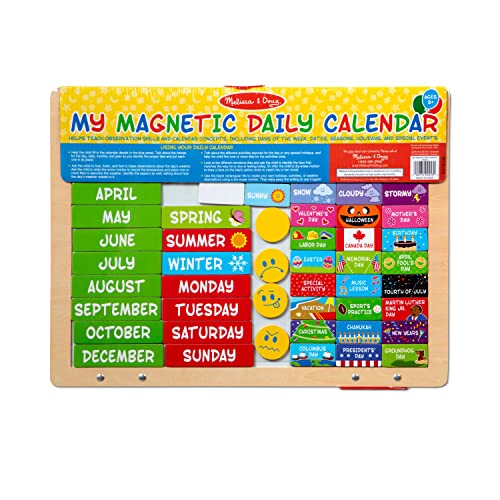 Melissa &#x26; Doug My First Daily Magnetic Activities Calendar For Kids, Weather And Seasons Calendar For Preschoolers and Ages 3+ (Pack of 1)