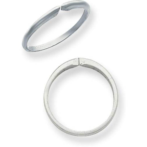 14K White Gold Half Round Ring Shank for 6 Prong Head