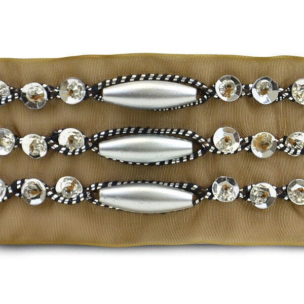 Beaded Organza Stretch Headband