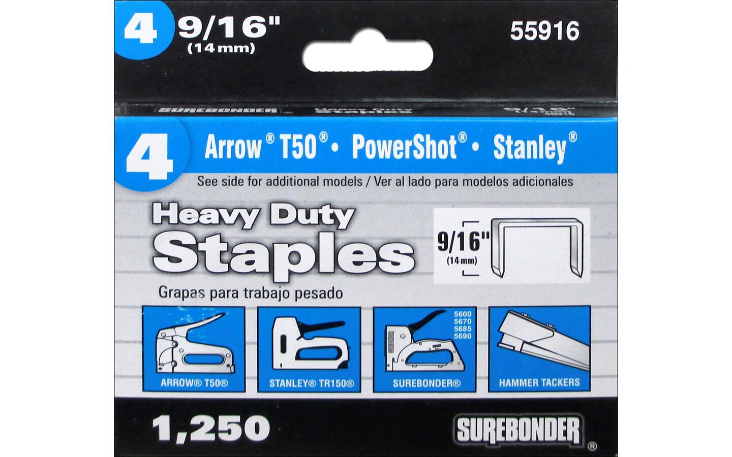 Surebonder Staples Heavy Duty 4# 9/16&#x22; 1250pc