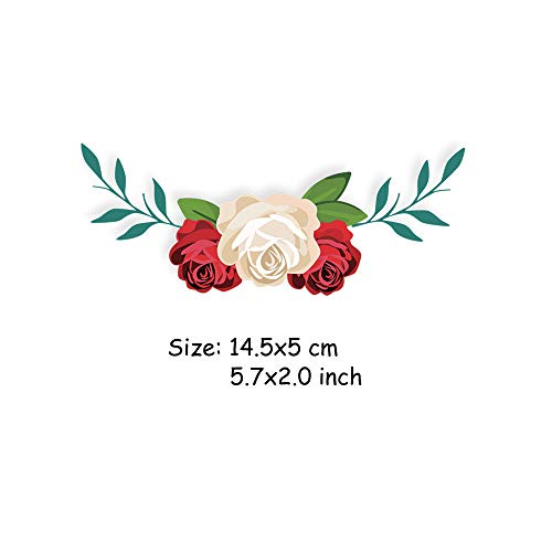 10 PCS Flower Iron on Sticker Heat Transfer Patches , Appliques Decals for T-Shirt Jeans Backpacks Jackets Dress Clothing Art Decoration Accessories