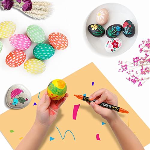 24 Colors Dual Tip Acrylic Paint Pens Markers Premium - Temu