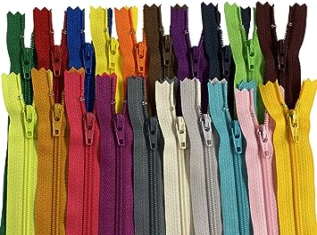 100 Pieces Ykk #3 Nylon Coil Zippers, Colorful Sewing Zippers Supplies for Tailor Sewing Crafts, 20 Assorted Colors or Black and White (8 Inches, 20 Assorted Colors)