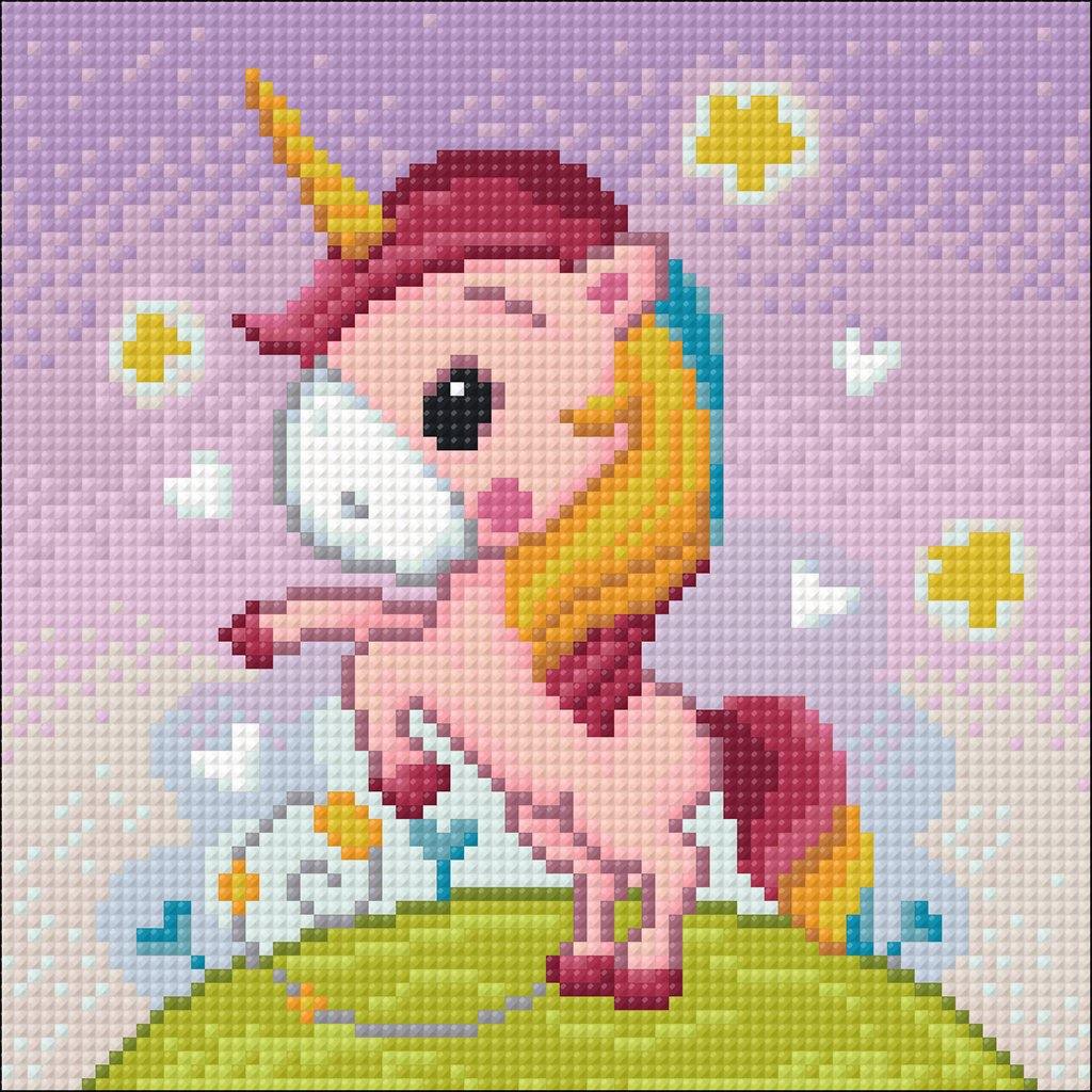 DIY Acrylic Rhinestone Kids Diamond Painting Frame Unicorn for