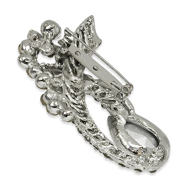 Callas Teardrop Rhinestone Brooch