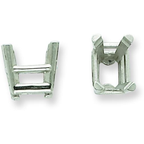 14K WG 4 Prong Emerald Cut Basket Head 4.5x5.5mm