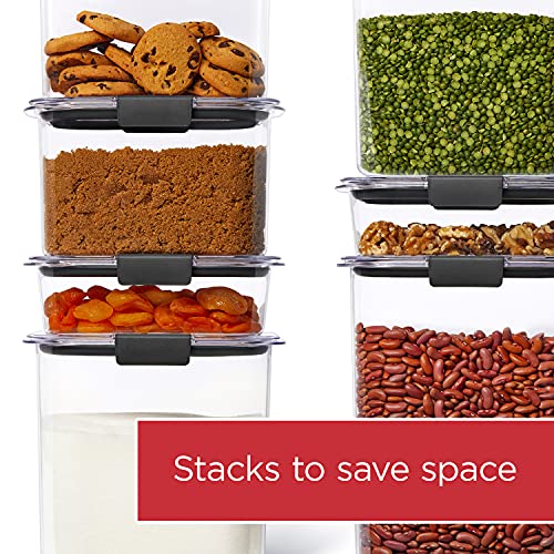Rubbermaid Brilliance BPA Free Food Storage Containers with Lids, Airtight, Stain Resistant, Dishwasher Safe, Set of 4 (Small)