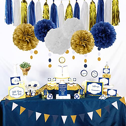 52 Ft Gold Leaf Garland - Spring Party Decorations, Hanging Paper Gold Leaves Streamer Banner for Golden Wedding, Engagement, Bridal Shower, Birthday, Baby Shower, Summer Nature Tea Party Decorations