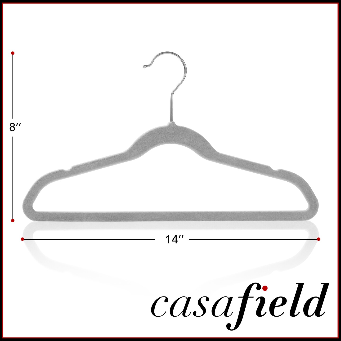 Casafield 50 Velvet Kid's Hangers - 14" Size for Children's Clothes