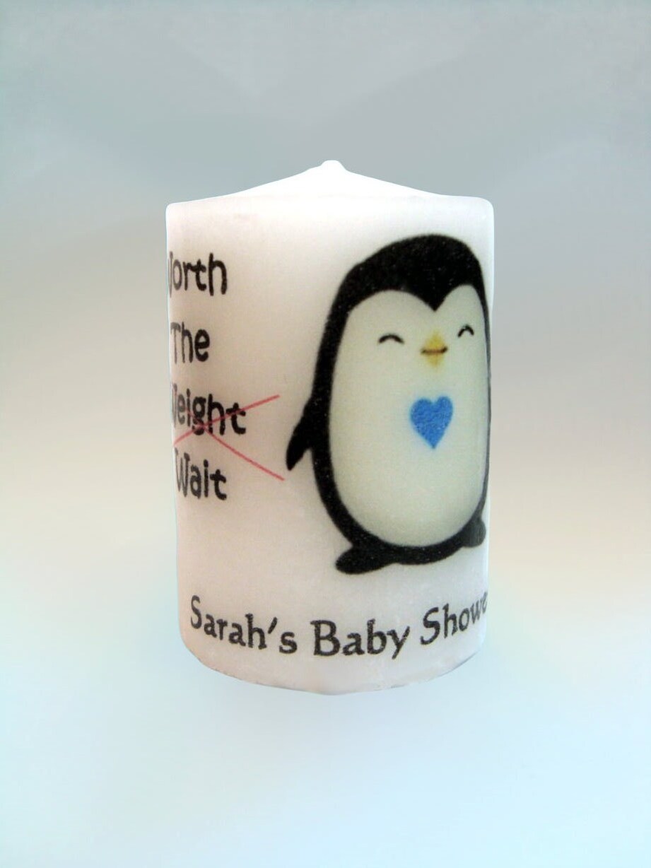 10 Penguin Ornament, Baby Shower Favors, Candles, Winter Baby Shower, Baby Shower Favors Boy, Shower Decor