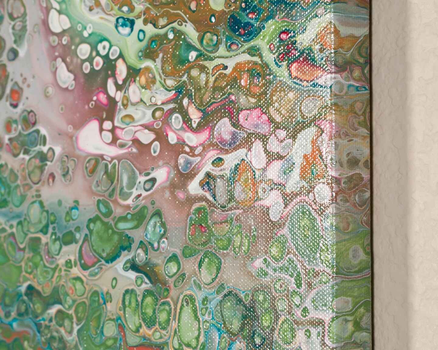 ORIGINAL Fluid Acrylic Pour Painting, 8x10 Canvas Wall Art