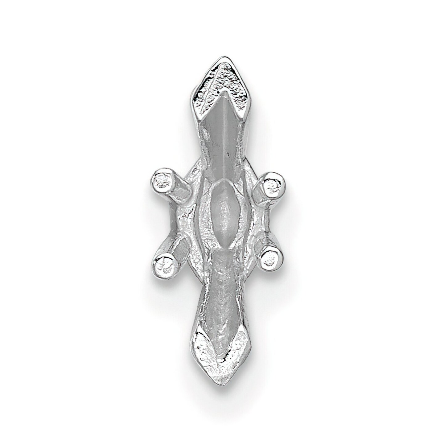 14K White Gold 6 Prong Marquise V-End Setting 12x6mm