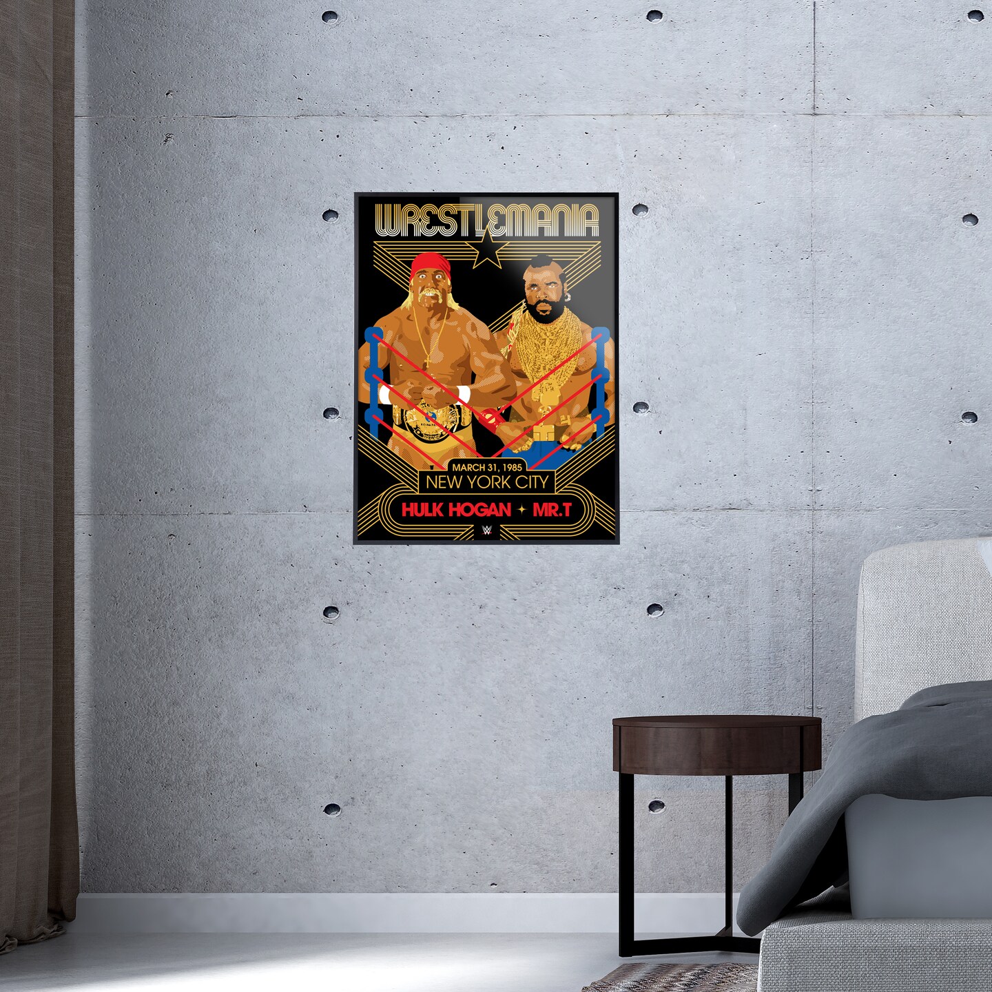 Phenom Gallery WWE Wrestlemania 1 Hulk Hogan and Mr. T 18&#x22; x 24&#x22; Serigraph