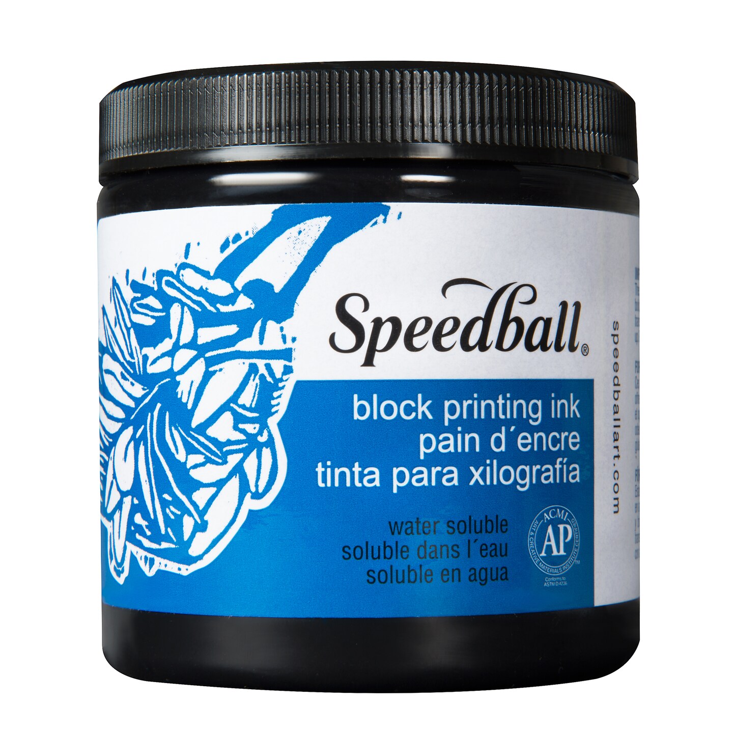 Speedball Block Printing Ink, WaterBased, 8 Oz. Jar, Black Michaels