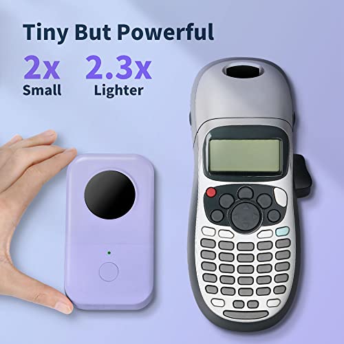 Phomemo D30 Label Makers Machine with Tape - Portable Bluetooth Mini Sticker Thermal Label Printer Handheld Rechargeable, Easy to Use for Office Home Organization, Rich Icon Font Multiple Templates