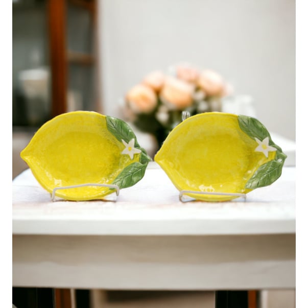 kevinsgiftshoppe Hand Painted Ceramic Lemon Candy Dish Small Plates Home Decor   Kitchen Decor Farmhouse Decor