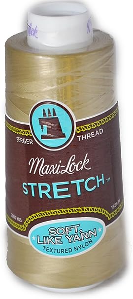 A&E Maxi Loack Stretch Textured Nylon Khaki Serger Thread MWN-32365