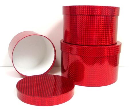 Classic Round Gift Box - Red / 3 pc. Set