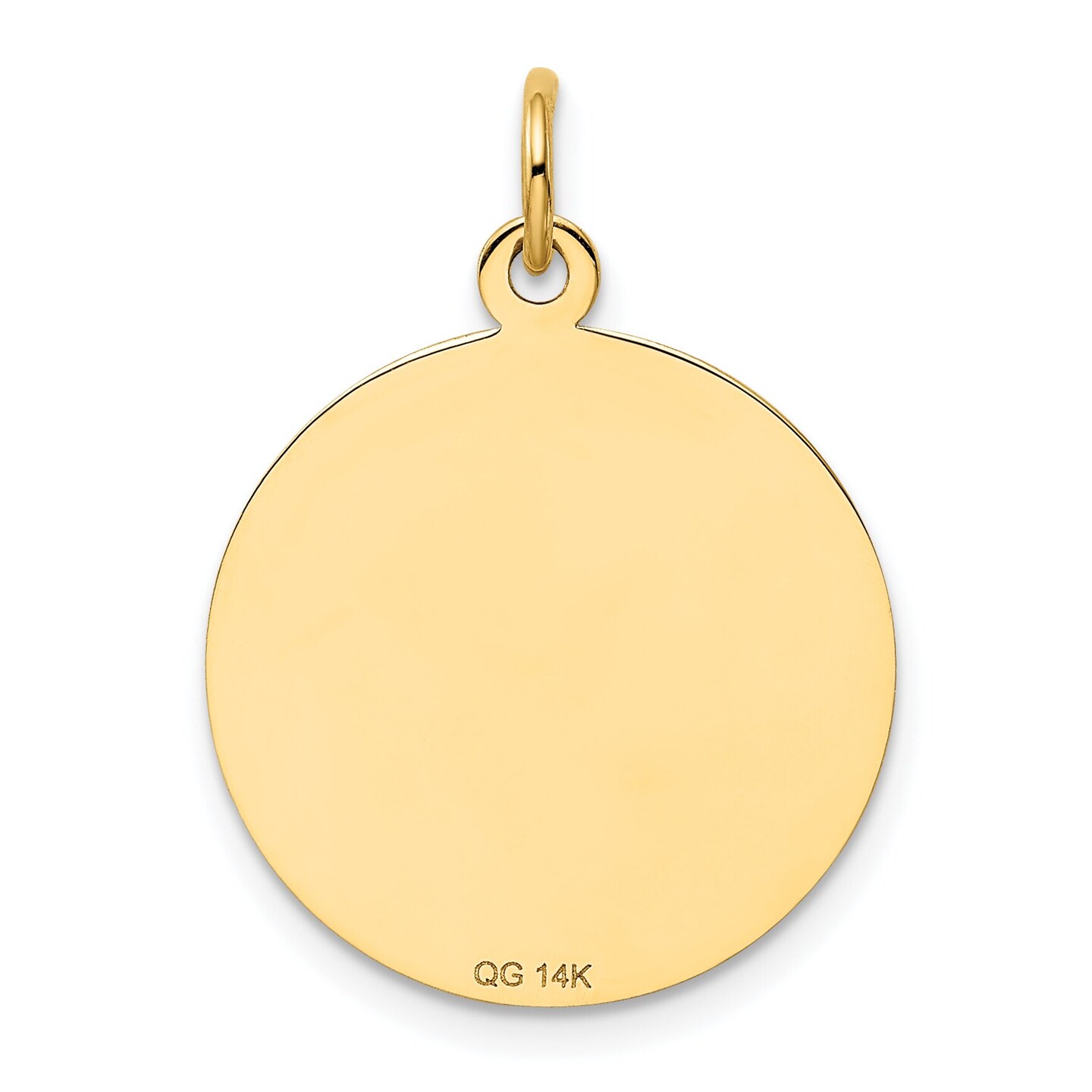 14K Gold Confirmation Medal Charm Religious Pendant 27 X 20mm Jewerly