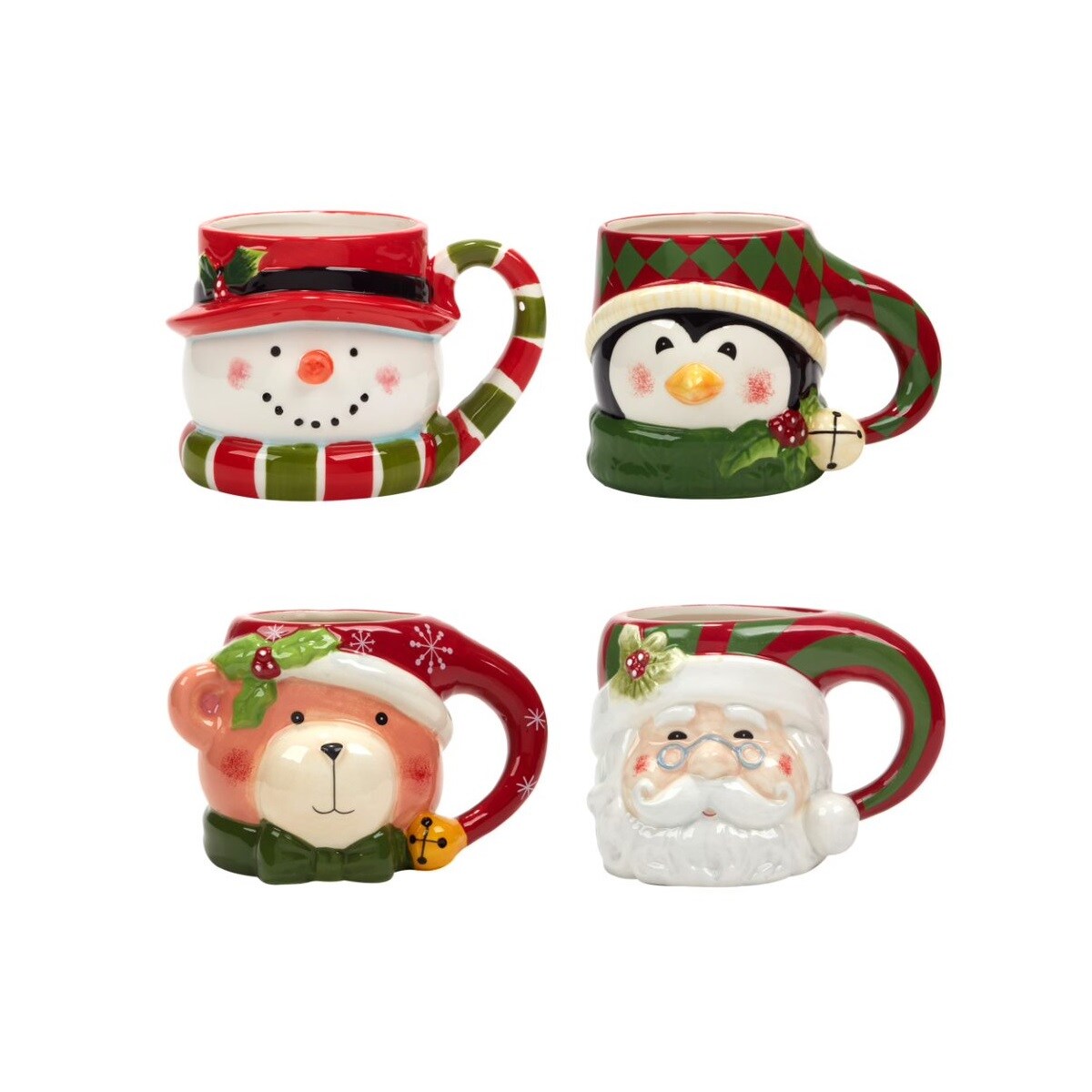 Santa Mugs ( Set of 4 )