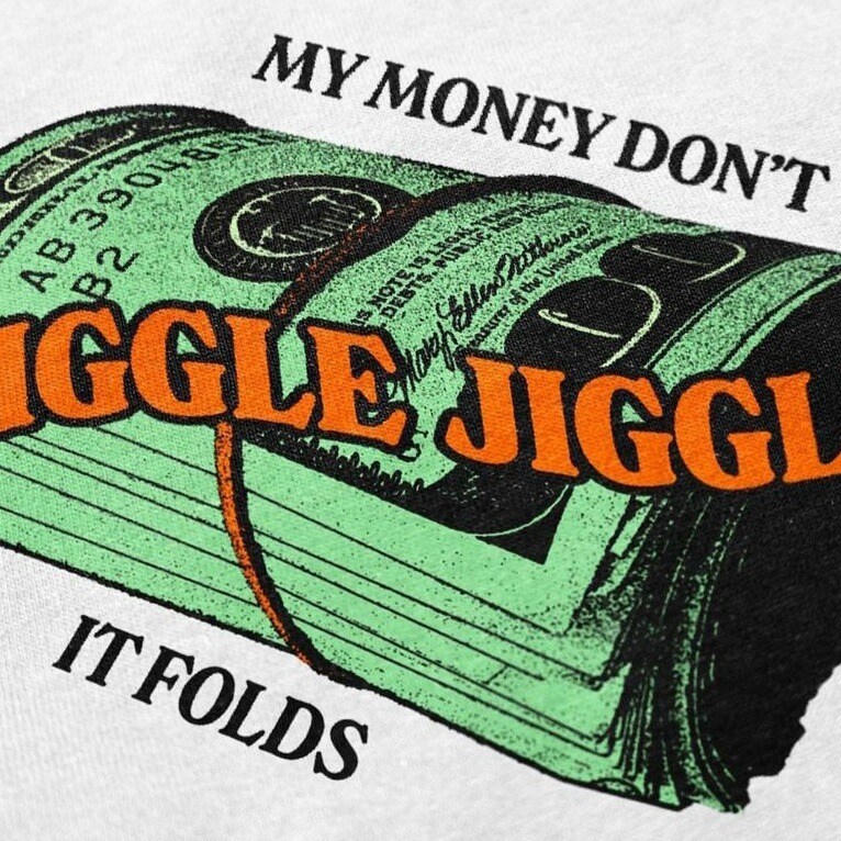 Money Dollar Print Green Shine Foil Dot Shiny Entertainer Wedding