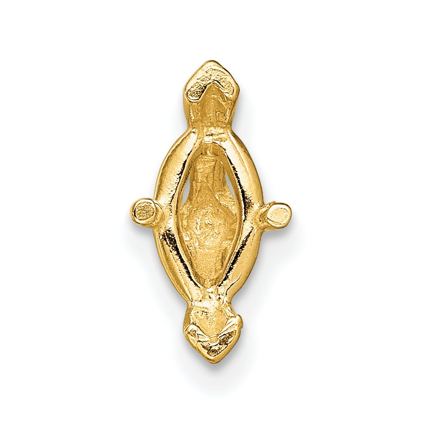 14K Gold 4 Prong Marquise Peg V-End Setting (3.00X6.50 To 8.00X15.50Mm)