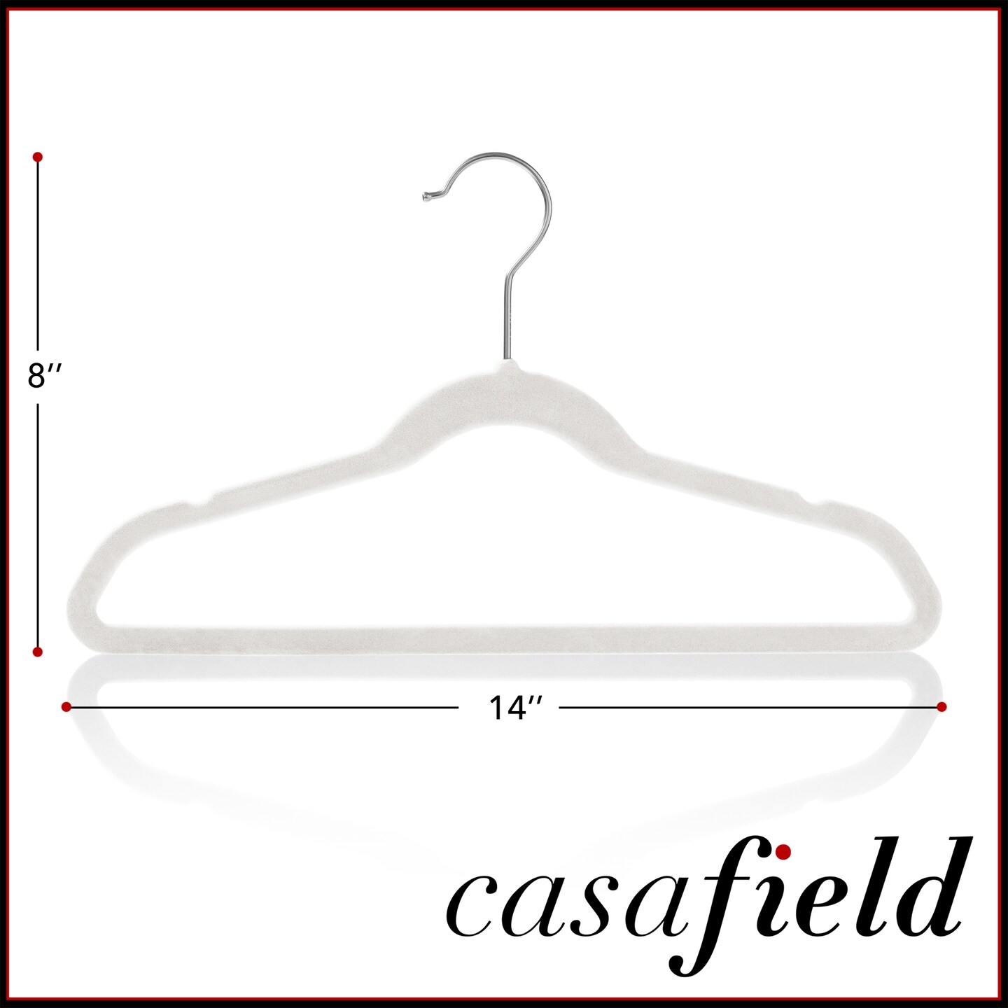 Casafield 50 Velvet Kid&#x27;s Hangers - 14&#x22; Size for Children&#x27;s Clothes