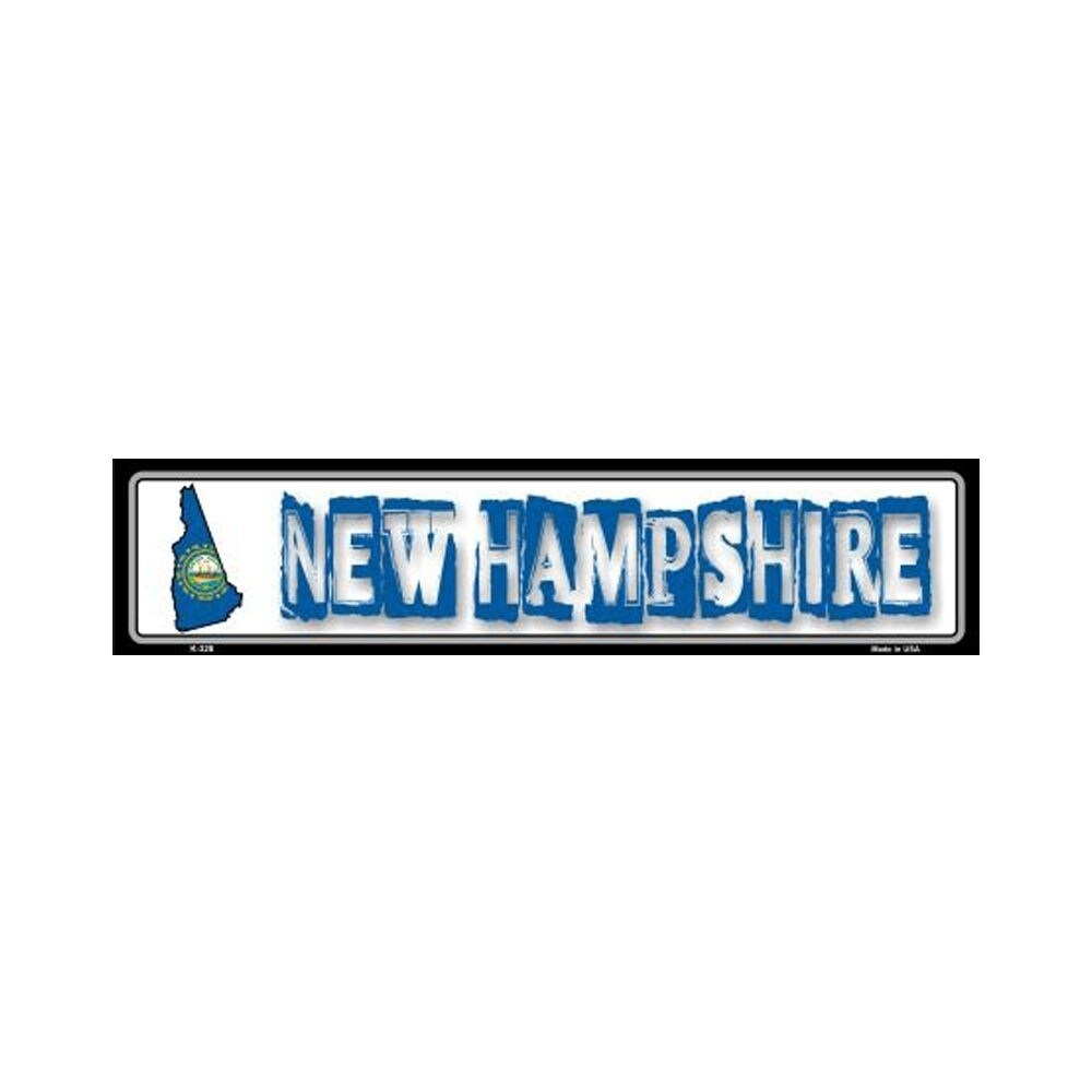 Smart Blonde New Hampshire State Outline Novelty Metal Vanity Mini Street Sign