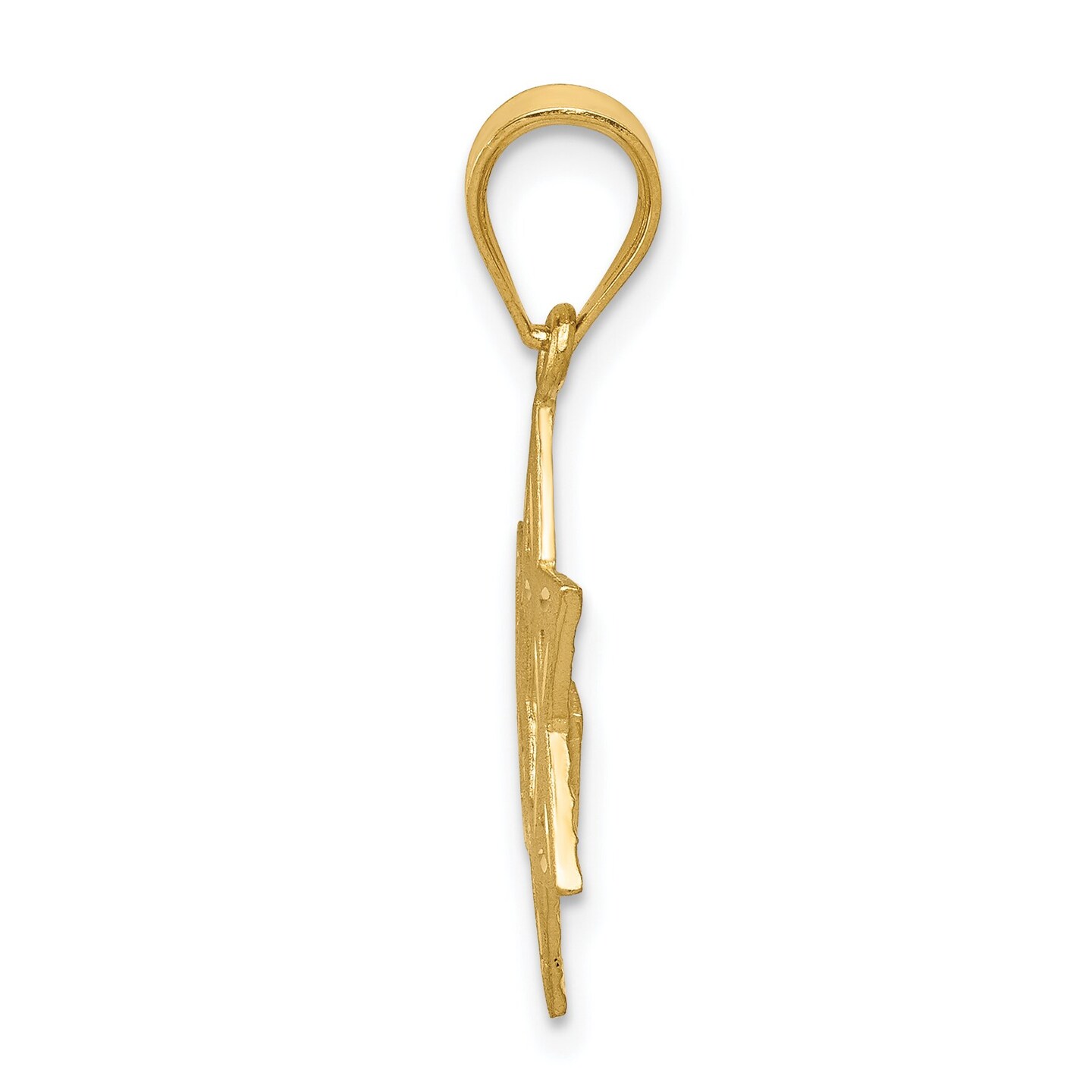 14K Yellow Gold Star of David Charm Jewelry FindingKing 24mm x 16mm