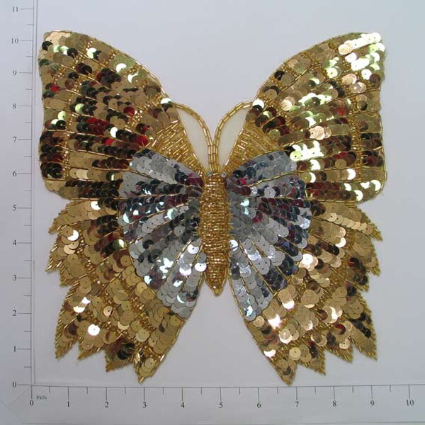 Monarch Butterfly Sequin Applique/Patch
