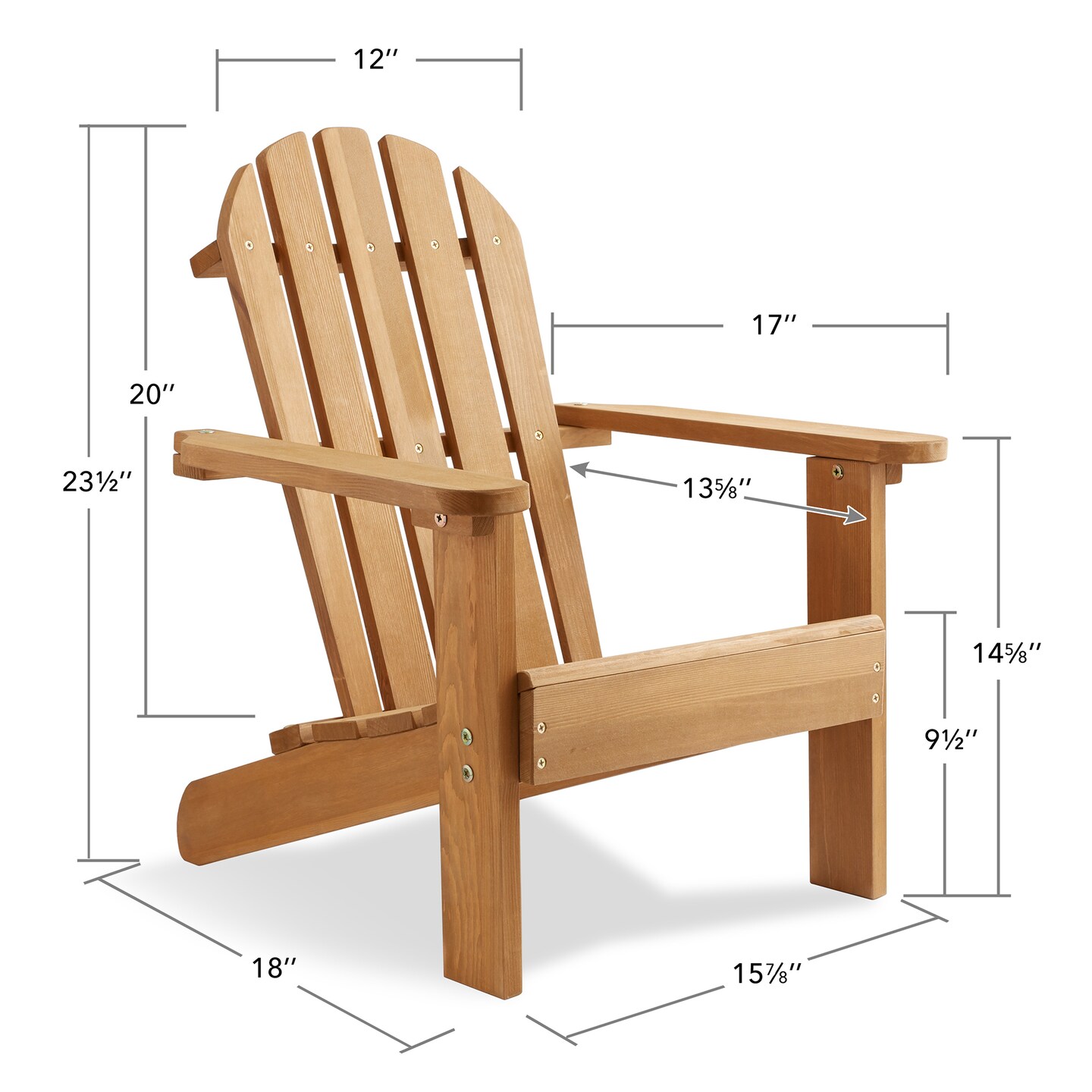 Casafield Children&#x27;s Adirondack Chair, Cedar Wood Outdoor Kid&#x27;s Chairs for Patio, Deck, Lawn and Garden, Partially Pre-Assembled
