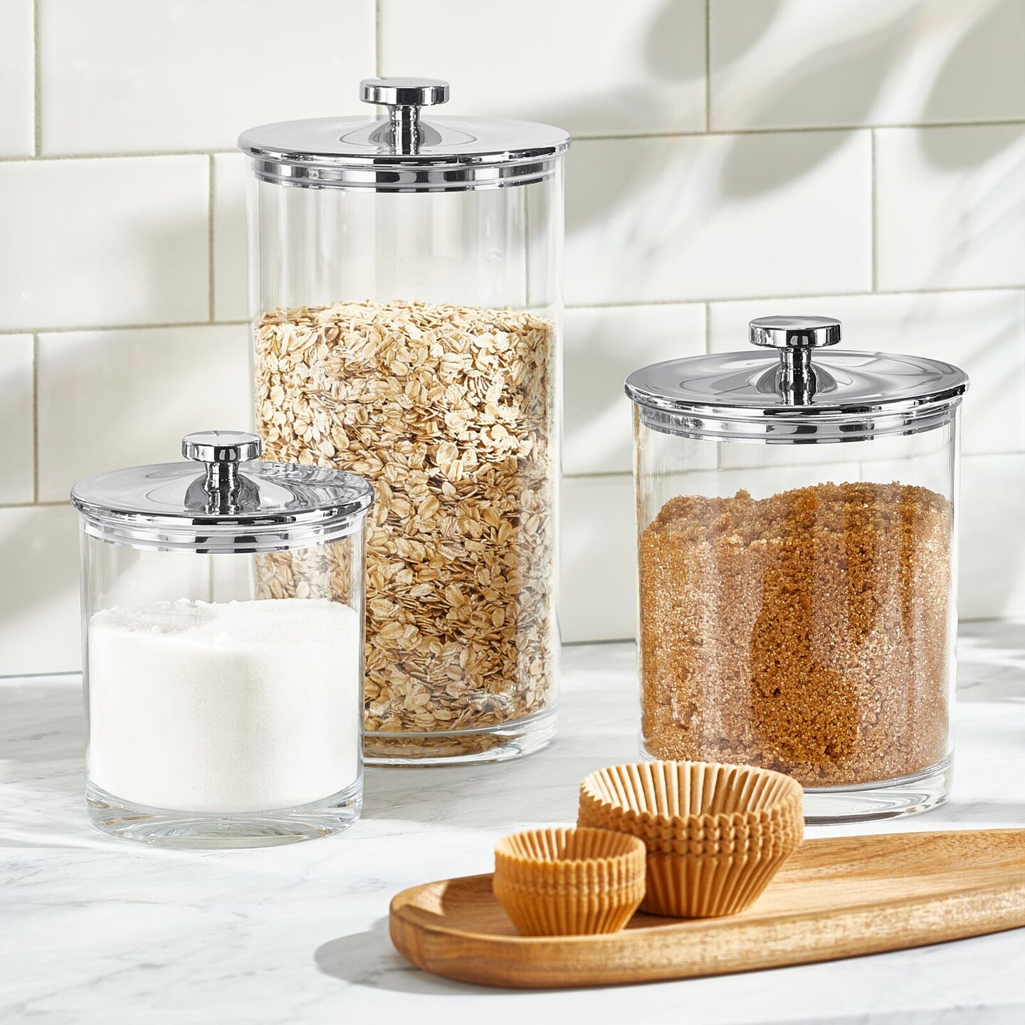 mDesign Kitchen Airtight Apothecary Acrylic Canister