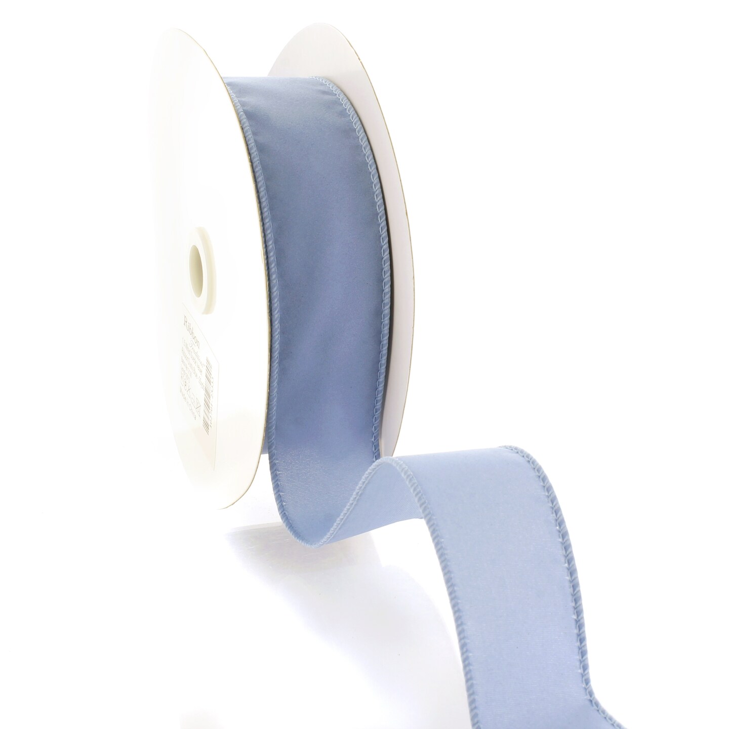 1.5&#x22; Wired Suede Velvet Ribbon Dusty Blue - 25 Yards