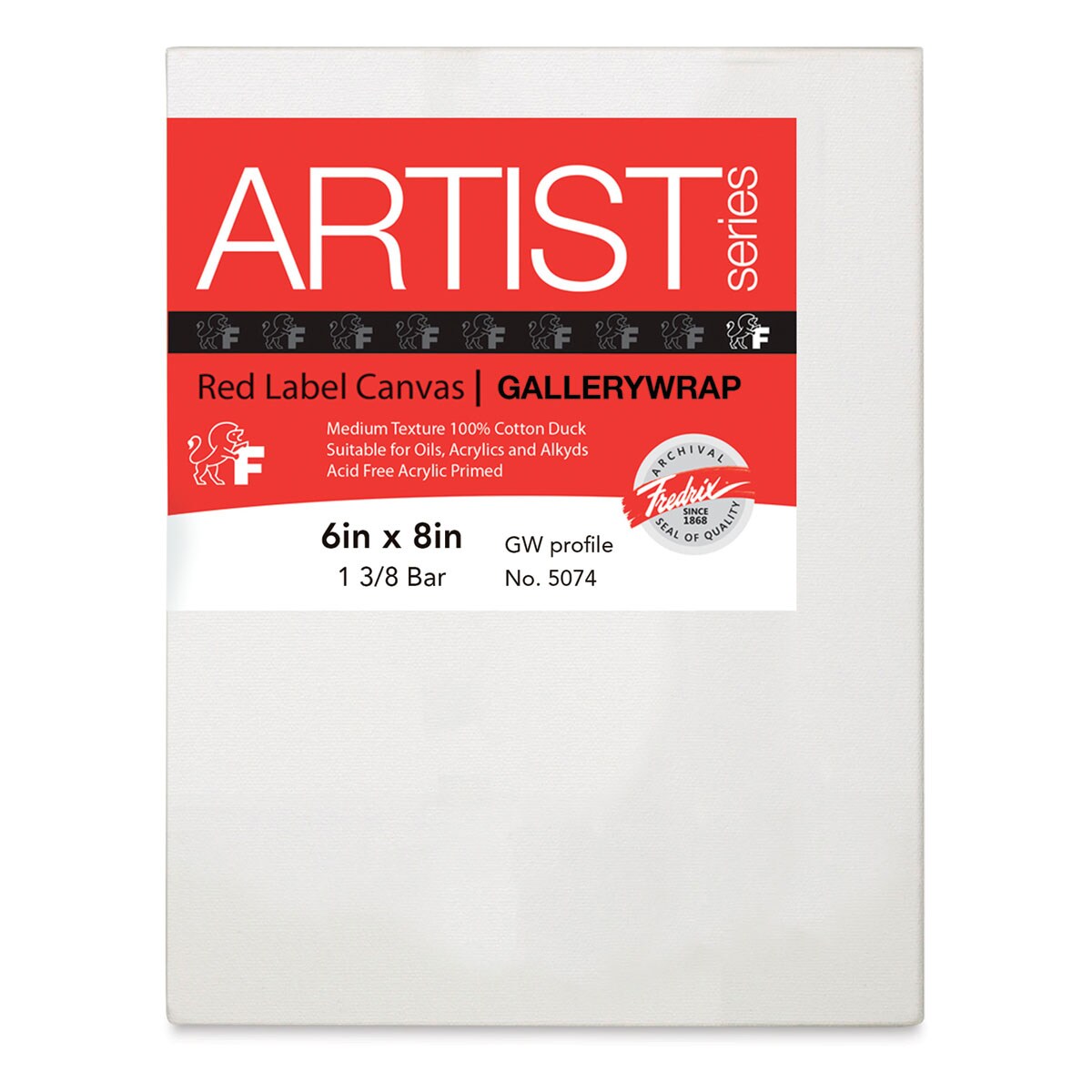Fredrix Profile Cotton Canvas - 6&#x22; x 8&#x22;, Gallerywrap