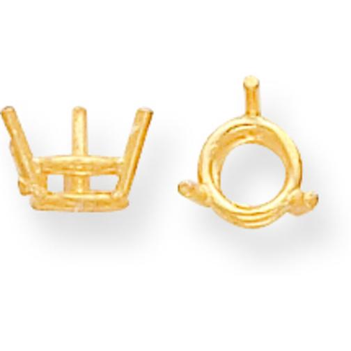 14K Gold 3 Prong Round Basket Setting 1.7mm