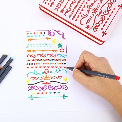 18-Pack Journal Planner Pens Colored Fine Point Markers Fine Tip Drawing Pens Fineliner Pens for Journaling, Writing, Note-Taking, Calendars, Coloring, Art, and Office Back-to-School Supplies