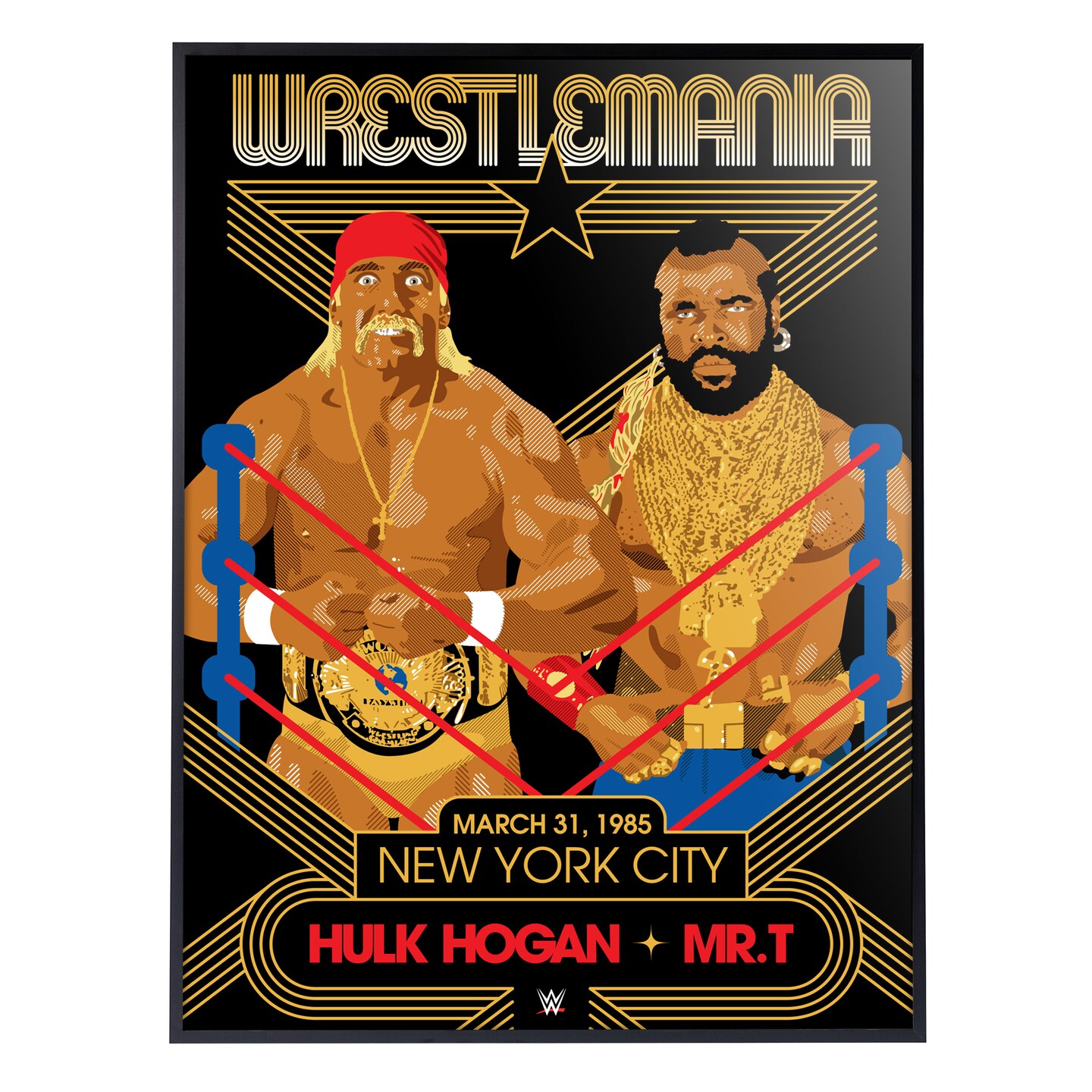 Phenom Gallery WWE Wrestlemania 1 Hulk Hogan and Mr. T 18&#x22; x 24&#x22; Serigraph