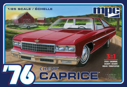 Round2 1/25 '76 Chevy Caprice w/Trailer 2T 1:25 Plastic Model